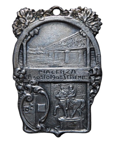 Piacenza medaglia 1908 - -,