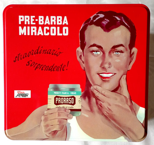 Scatola latta proraso - scatola, "proraso
